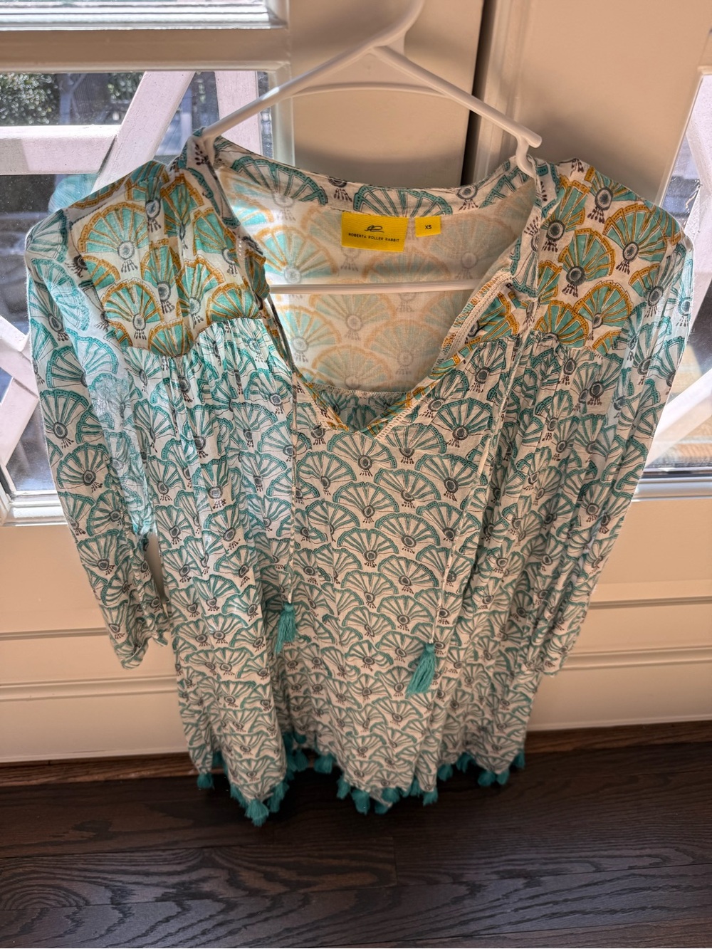 Roberta Roller Rabbit collector’s item Turquoise fan Coverup